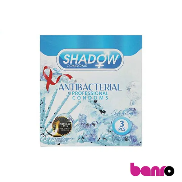 کاندوم شادو مدل Anti Bacterial بسته 3 عددی