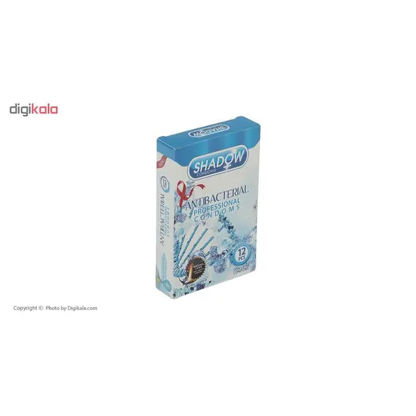 کاندوم ضد قارچ و باکتری شادو مدل Antibacterial بسته 12 عددی