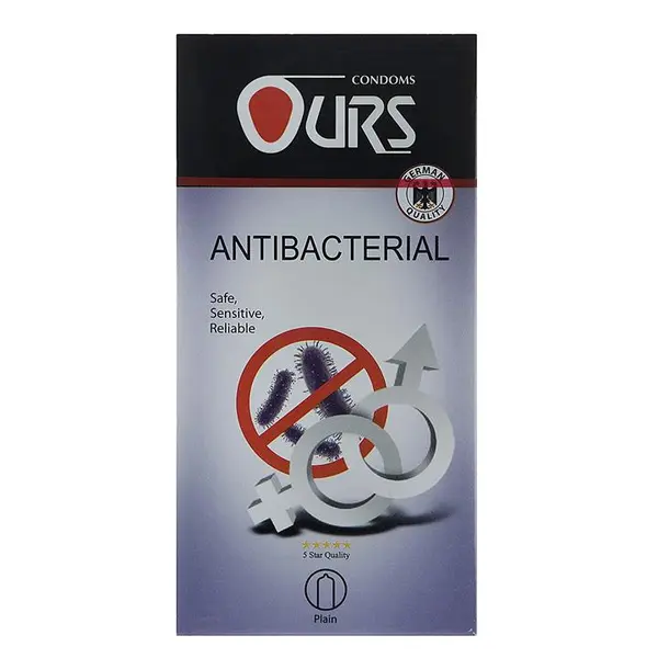 کاندوم آنتی باکتری و ضد قارچ اورز مدل Antibacterial and Antifungal بسته 12 عددی