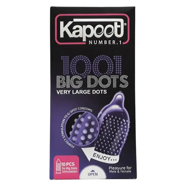 کاندوم کاپوت مدل BIG DOTS بسته 10 عددی