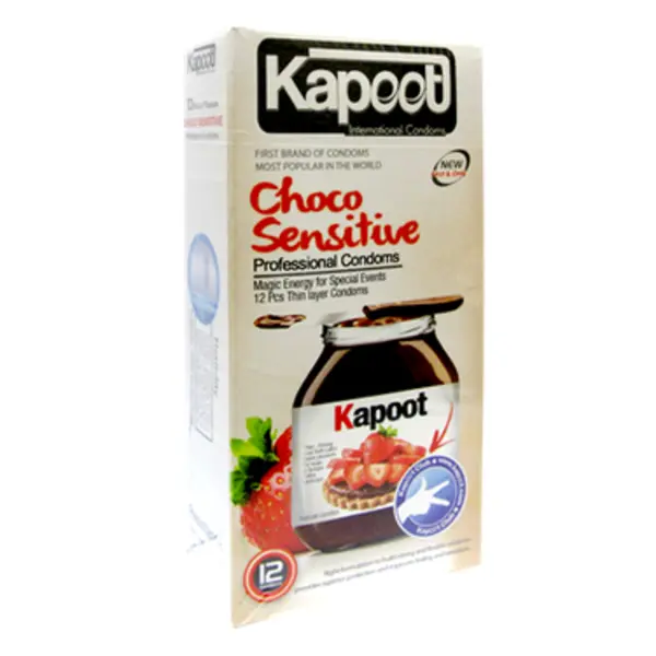 کاندوم تاخیری کاپوت مدل Choco Sensitive بسته 12 عددی