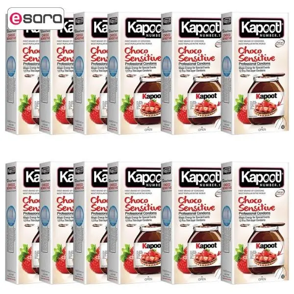 کاندوم تاخیری کاپوت مدل Choco Sensitive بسته 12 عددی