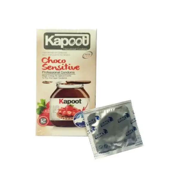 کاندوم تاخیری کاپوت مدل Choco Sensitive بسته 12 عددی