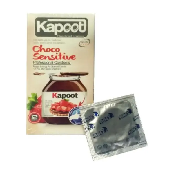 کاندوم تاخیری کاپوت مدل Choco Sensitive بسته 12 عددی