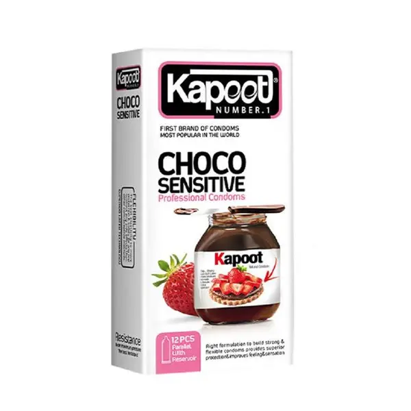 کاندوم تاخیری کاپوت مدل Choco Sensitive بسته 12 عددی