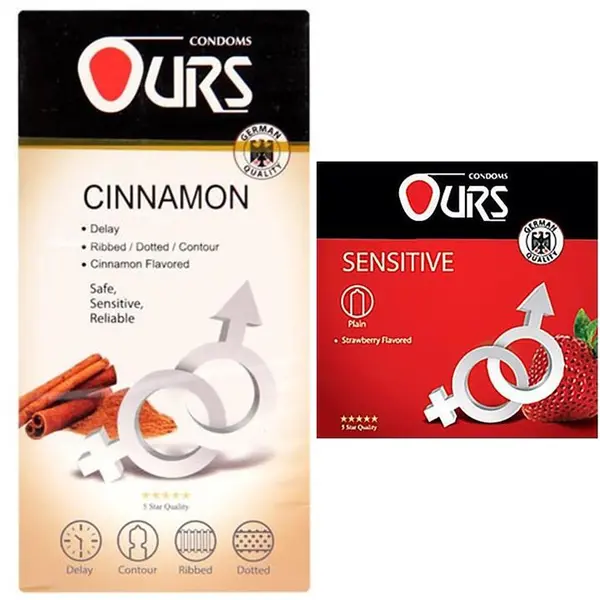 کاندوم دارچین اورز مدل Cinnamon بسته 12 عددی
