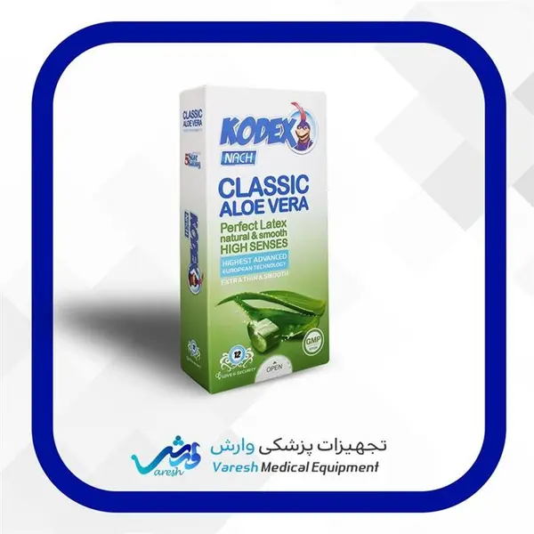 کاندوم کدکس آلوئه ورا مدل Classic Aloe Vera بسته 12 عددی