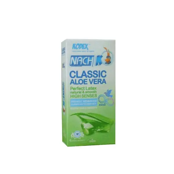 کاندوم کدکس آلوئه ورا مدل Classic Aloe Vera بسته 12 عددی