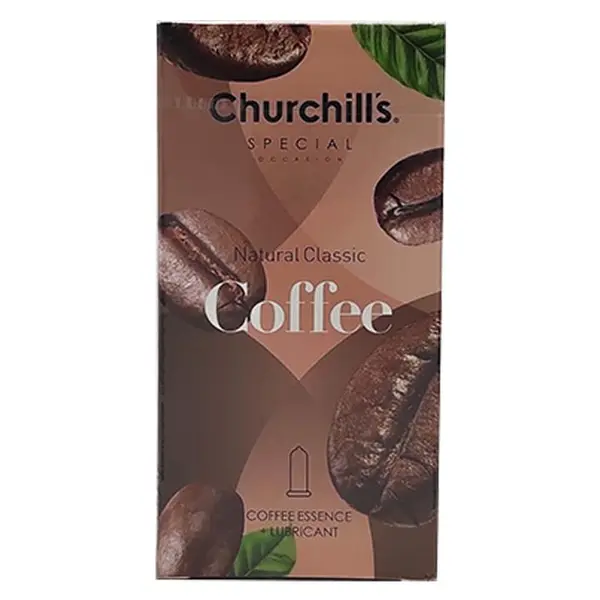 کاندوم چرچیلز مدل Coffee بسته 12 عددی