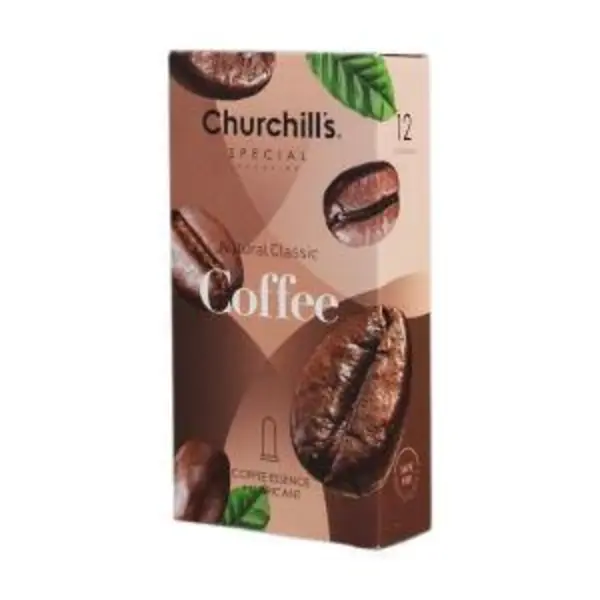 کاندوم چرچیلز مدل Coffee بسته 12 عددی