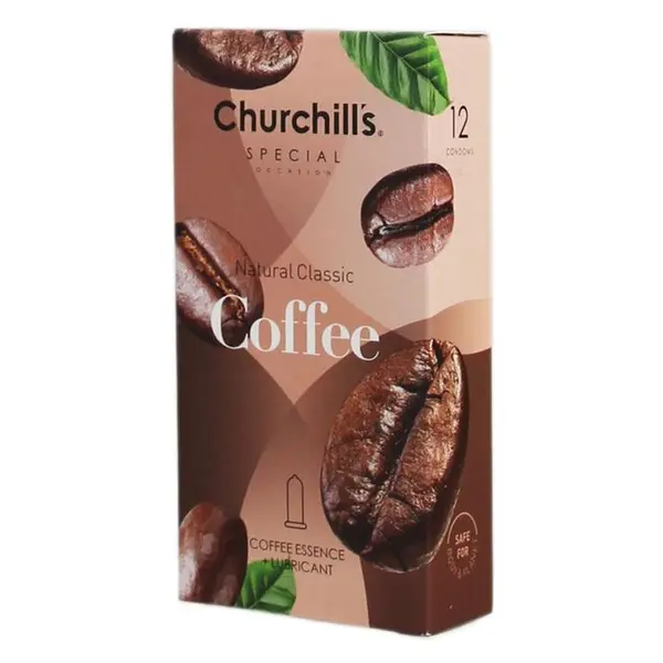 کاندوم چرچیلز مدل Coffee بسته 12 عددی