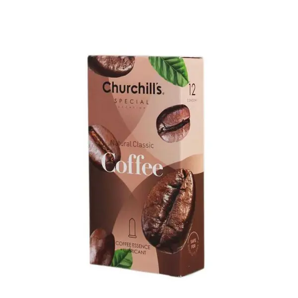 کاندوم چرچیلز مدل Coffee بسته 12 عددی