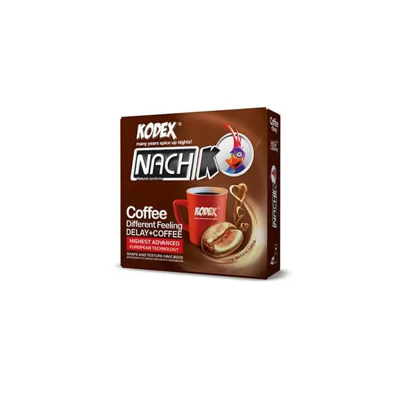 کاندوم تاخیری حلقوی مدل قهوه Coffee KODEX کدکس 3 عددی