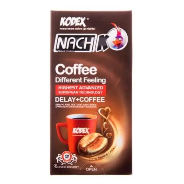 کاندوم تاخیری حلقوی مدل قهوه Coffee KODEX کدکس 3 عددی