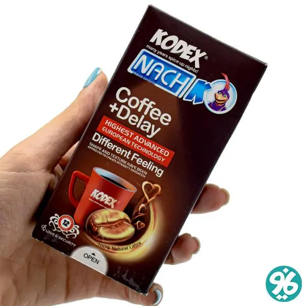 کاندوم تاخیری حلقوی مدل قهوه Coffee KODEX کدکس 3 عددی