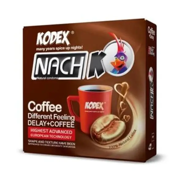 کاندوم تاخیری حلقوی مدل قهوه Coffee KODEX کدکس 3 عددی