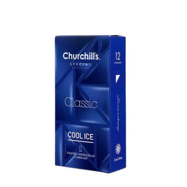 کاندوم چرچیلز مدل Cool Ice بسته 12 عددی