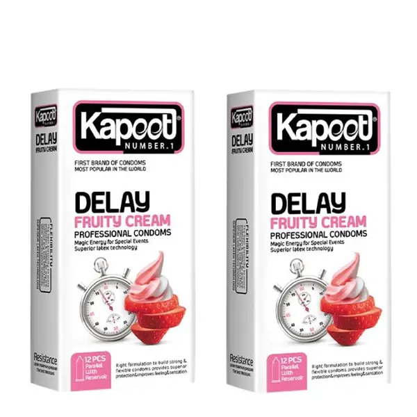 کاندوم تاخیری کاپوت مدل Delay Fruity Cream تعداد 12 عدد