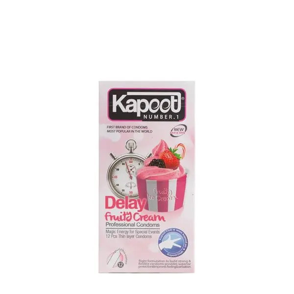 کاندوم تاخیری کاپوت مدل Delay Fruity Cream تعداد 12 عدد