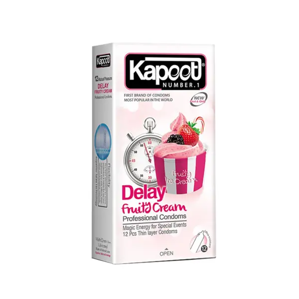 کاندوم تاخیری کاپوت مدل Delay Fruity Cream تعداد 12 عدد