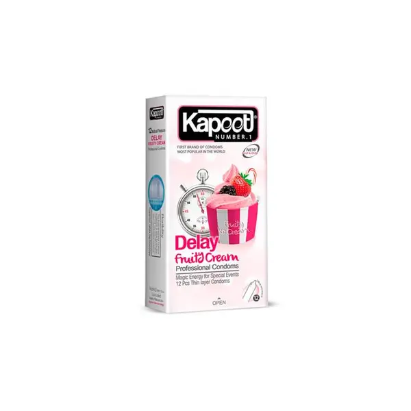 کاندوم تاخیری کاپوت مدل Delay Fruity Cream تعداد 12 عدد