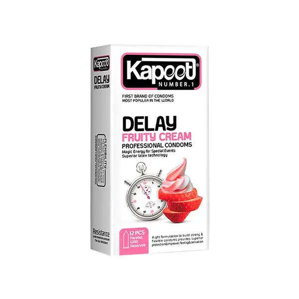 کاندوم تاخیری کاپوت مدل Delay Fruity Cream تعداد 12 عدد