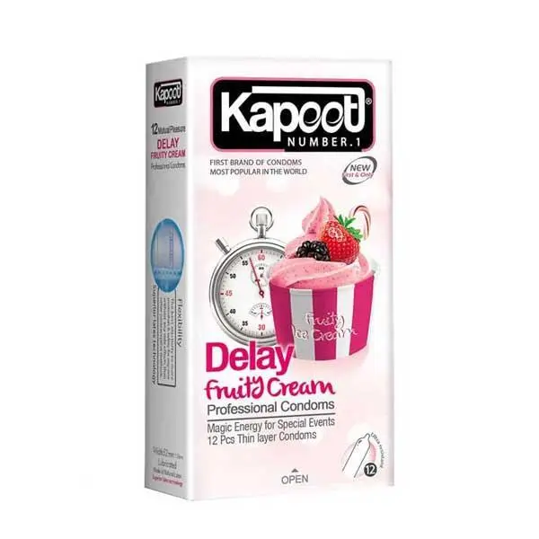 کاندوم تاخیری کاپوت مدل Delay Fruity Cream تعداد 12 عدد