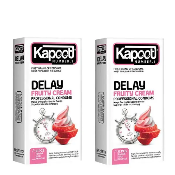 کاندوم کاپوت مدل Delay Fruity Cream مجموعه 2 عددی