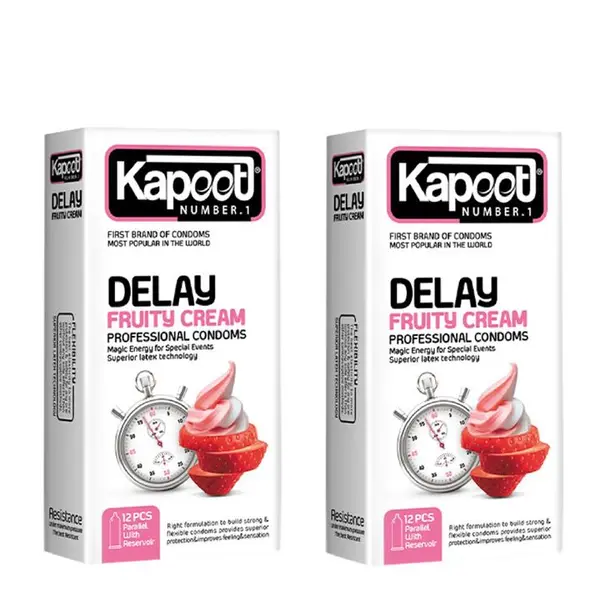 کاندوم کاپوت مدل Delay Fruity Cream مجموعه 2 عددی