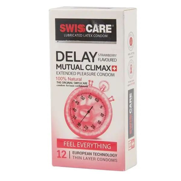 کاندوم سوئیس کر مدل Delay Mutual Climax بسته 3 عددی