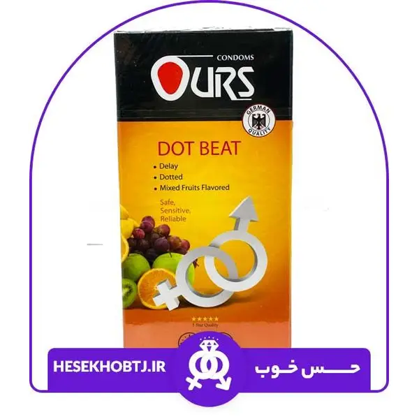 کاندوم DOT BEAT برند OURS بسته 12 عددی