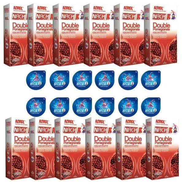 کاندوم کدکس انار مدل Double Pomegranate بسته 12 عددی