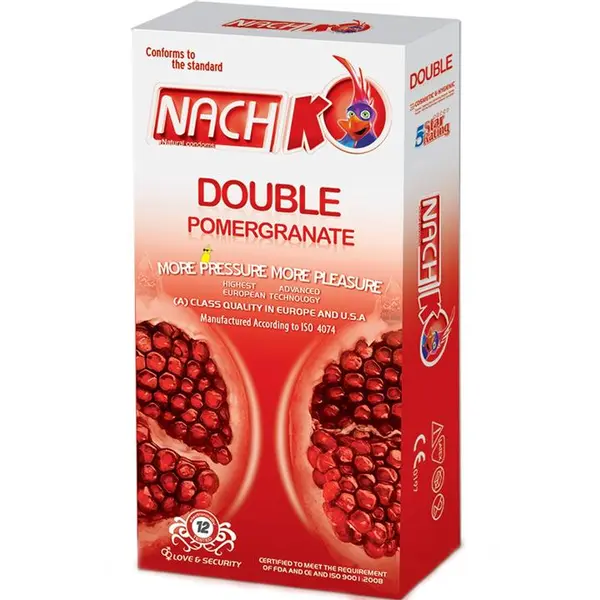 کاندوم کدکس انار مدل Double Pomegranate بسته 12 عددی