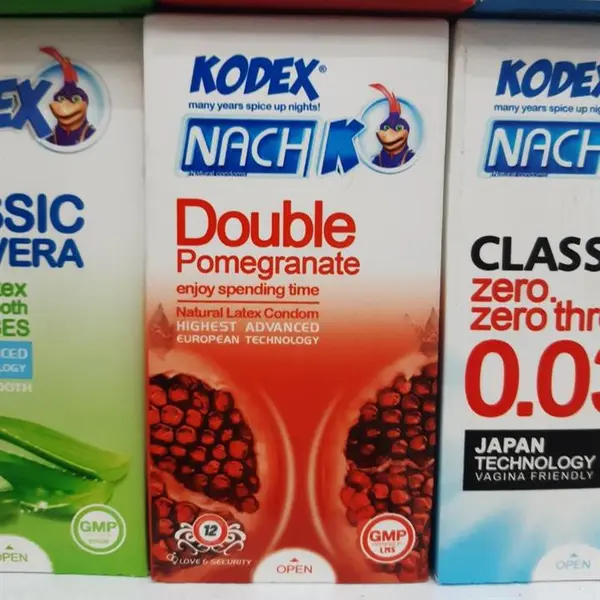 کاندوم کدکس انار مدل Double Pomegranate بسته 12 عددی