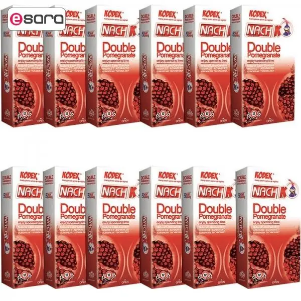 کاندوم کدکس انار مدل Double Pomegranate بسته 12 عددی
