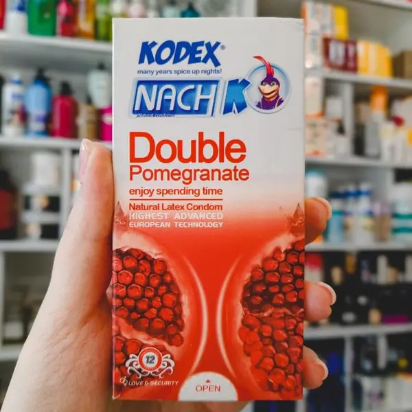 کاندوم کدکس انار مدل Double Pomegranate بسته 12 عددی