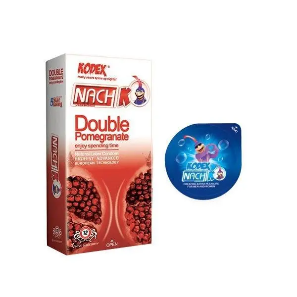 کاندوم کدکس انار مدل Double Pomegranate بسته 12 عددی