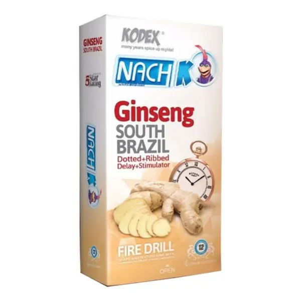کاندوم تاخیری جینسینگ کدکس مدل Ginseng بسته 12 عددی