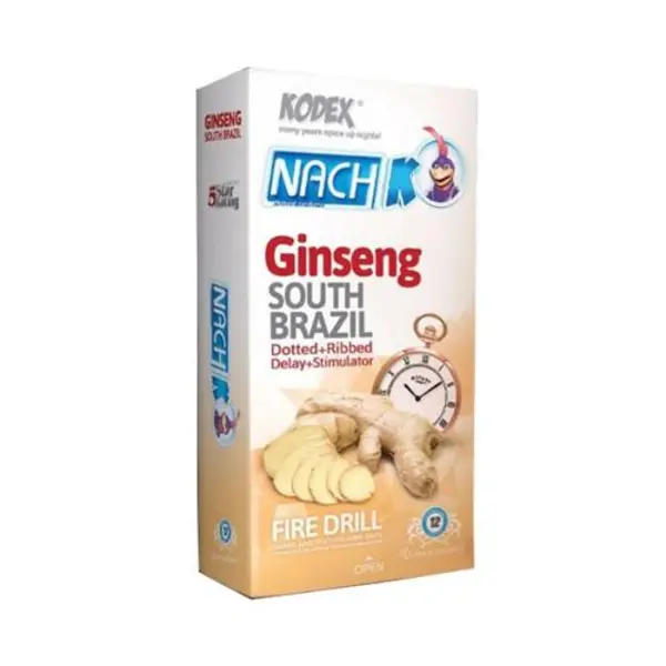 کاندوم تاخیری جینسینگ کدکس مدل Ginseng بسته 12 عددی