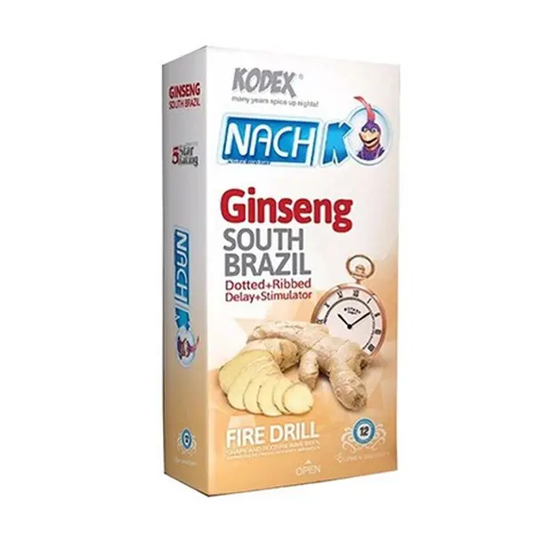 کاندوم تاخیری جینسینگ کدکس مدل Ginseng بسته 12 عددی