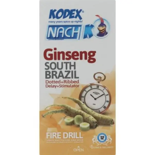 کاندوم تاخیری جینسینگ کدکس مدل Ginseng بسته 12 عددی