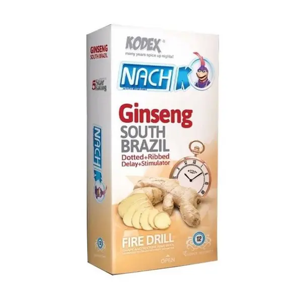 کاندوم تاخیری جینسینگ کدکس مدل Ginseng بسته 12 عددی