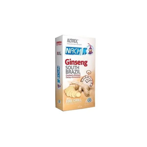 کاندوم تاخیری جینسینگ کدکس مدل Ginseng بسته 12 عددی
