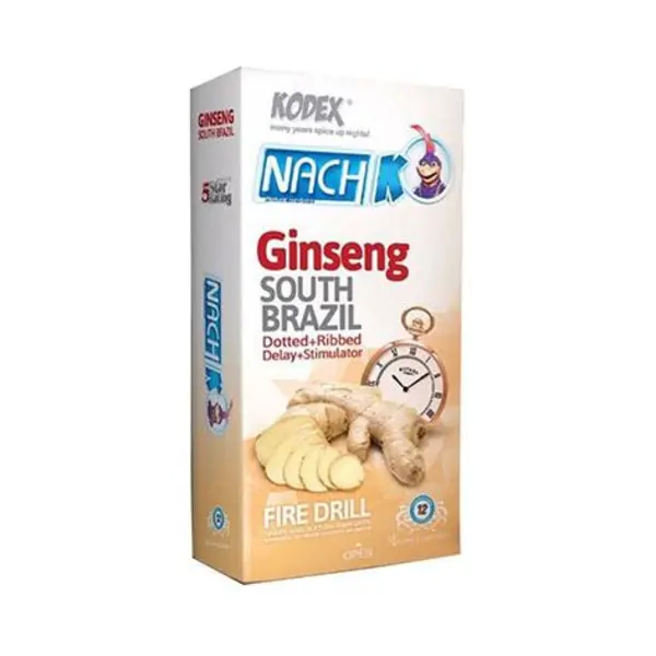 کاندوم تاخیری جینسینگ کدکس مدل Ginseng بسته 12 عددی