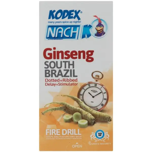 کاندوم تاخیری جینسینگ کدکس مدل Ginseng بسته 12 عددی