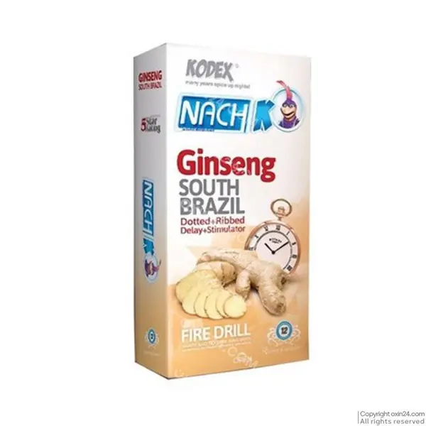 کاندوم تاخیری جینسینگ کدکس مدل Ginseng بسته 12 عددی