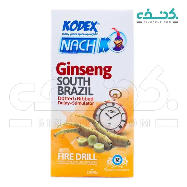 کاندوم تاخیری جینسینگ کدکس مدل Ginseng بسته 12 عددی