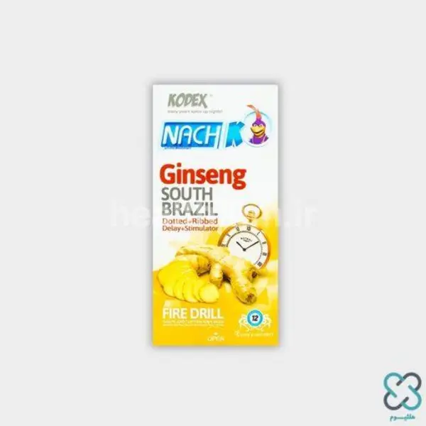 کاندوم تاخیری جینسینگ کدکس مدل Ginseng بسته 12 عددی