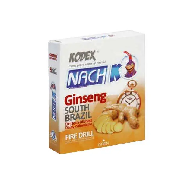 کاندوم تاخیری جینسینگ کدکس مدل Ginseng بسته 3  عددی