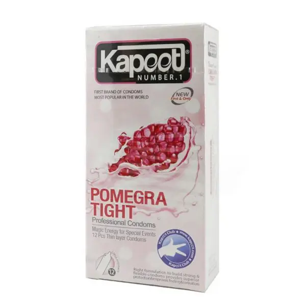 Kapoot کاندوم کاپوت تنگ کننده اناری  بسته 12 عددی
